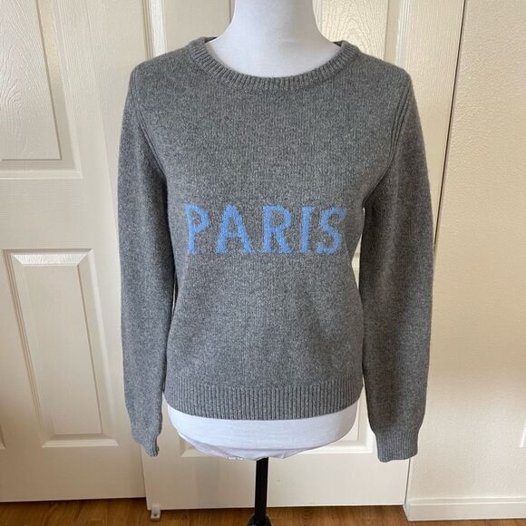 Alberta Ferretti Wool Cashmere Crew Neck Pullover Paris Sweater Gray Size 6 - Picture 11 of 11